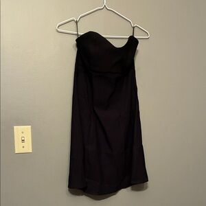 H&M Black Strapless Cocktail Dress with a Sweetheart Neckline